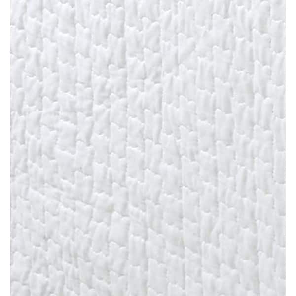 White Quilted Bed Skirt Dust Ruffle Matelasse Tailored 16" Drop On